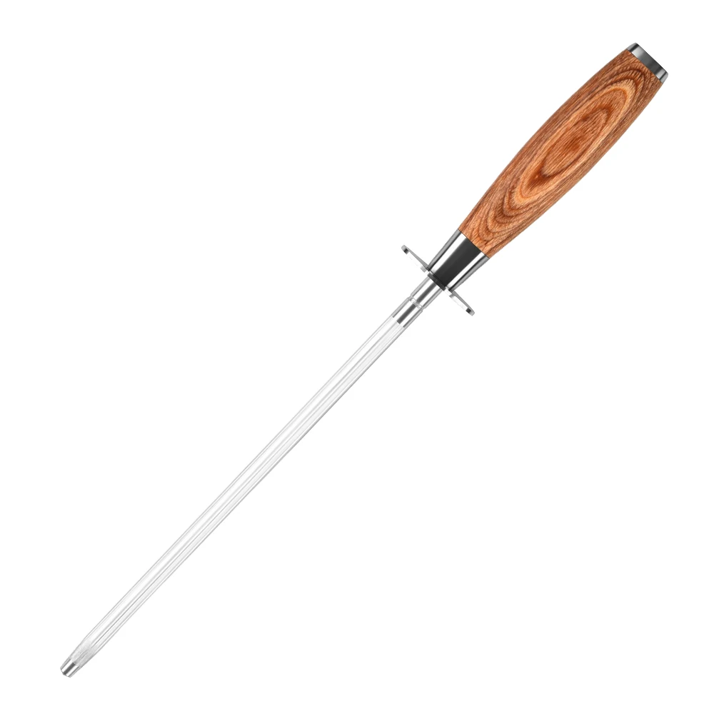 8 inch HRC65 Carbon Steel Knife Blade Sharpening Rod Steel Kitchen Knife Sharpener