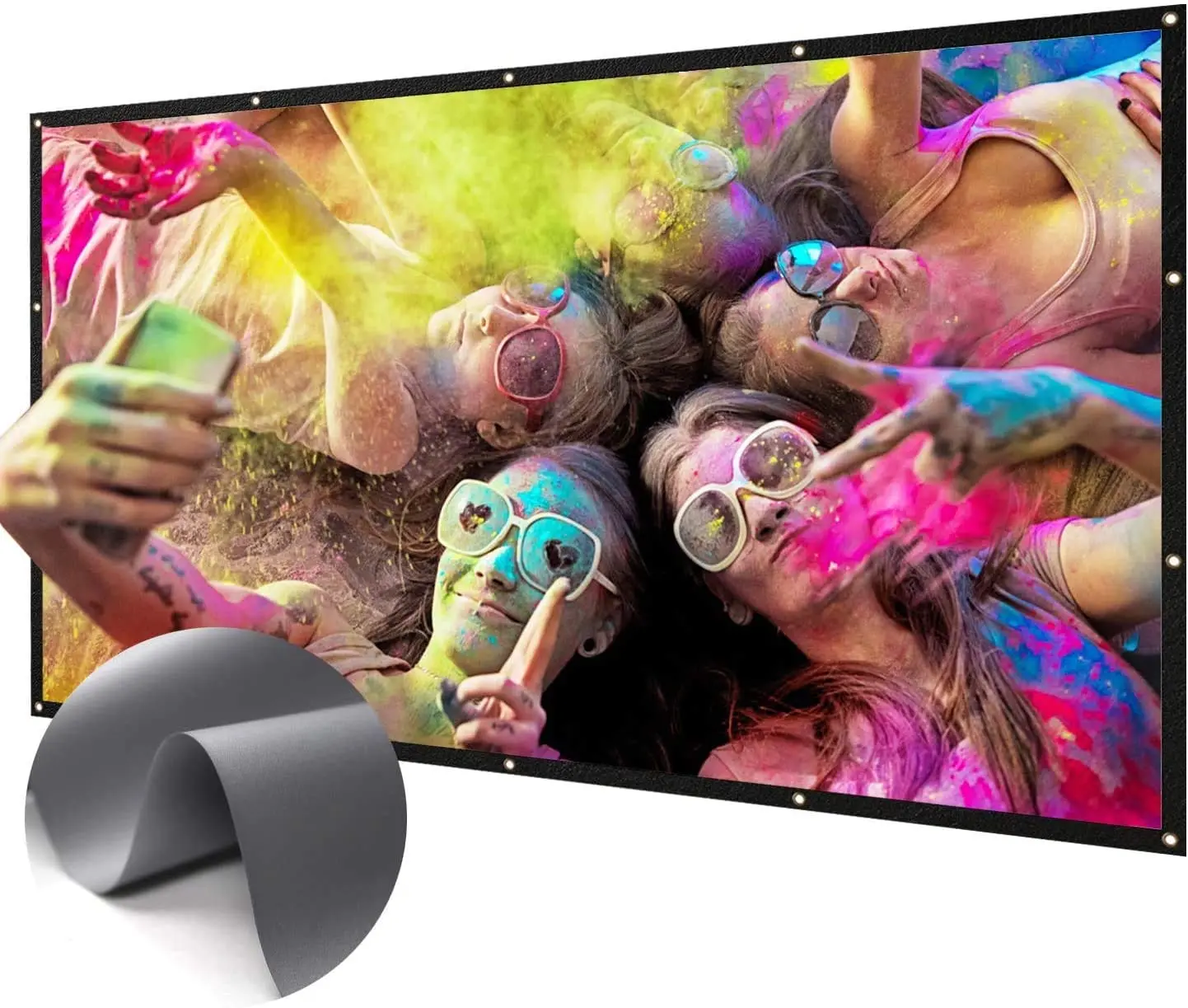 Большой большой экран для проектора 300 дюйма, большой портативный 3D-экран 16:9 для кино из материала 3D pv, складной экран для проектора, 3d проектор