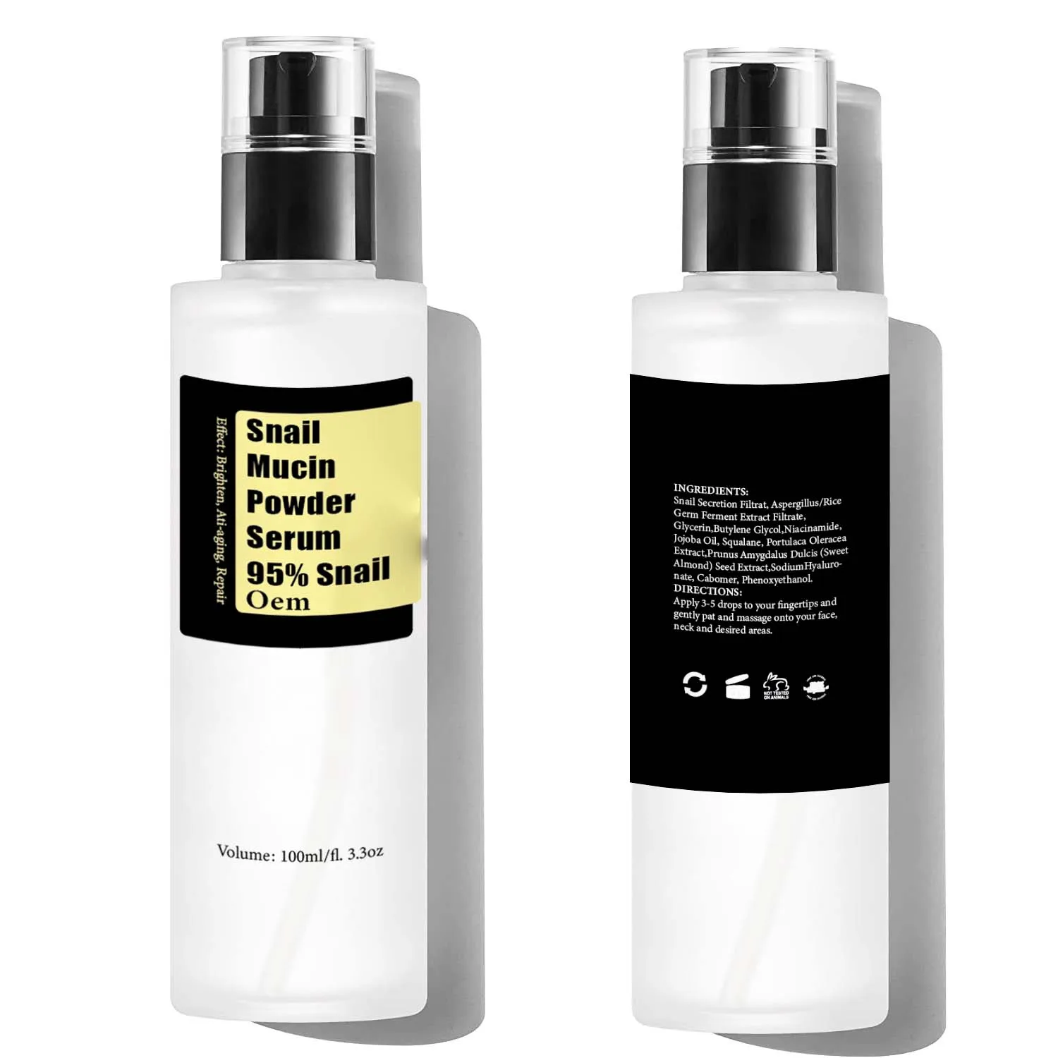 Private Label Skincare Serum Factory Selling  Cosmetic snail mucin set whitening cream skin tighten Snail Serum