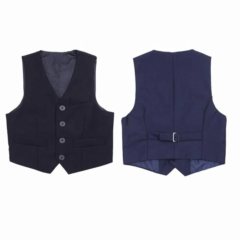 Kids Boys Gentleman Formal Wedding Party Vest Christenings Formal Suits
