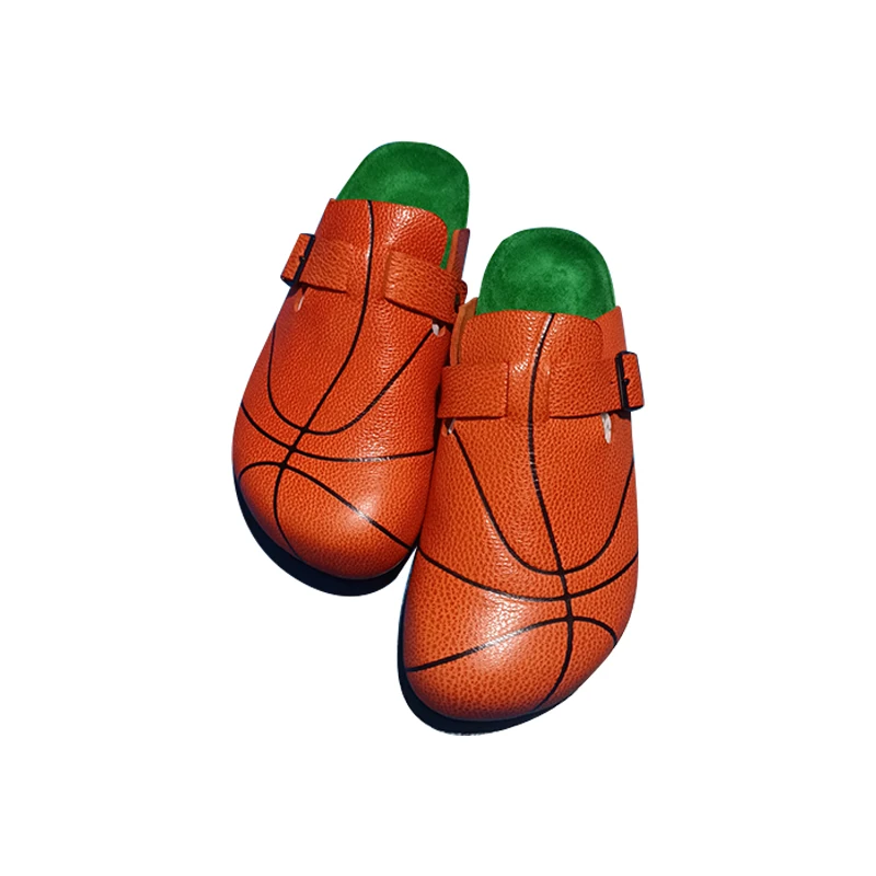 Custom The Boston Clog Sandals Men Women Slippers Genuine Leather Plus size unisex Outdoor House Slip On Cork Slippers