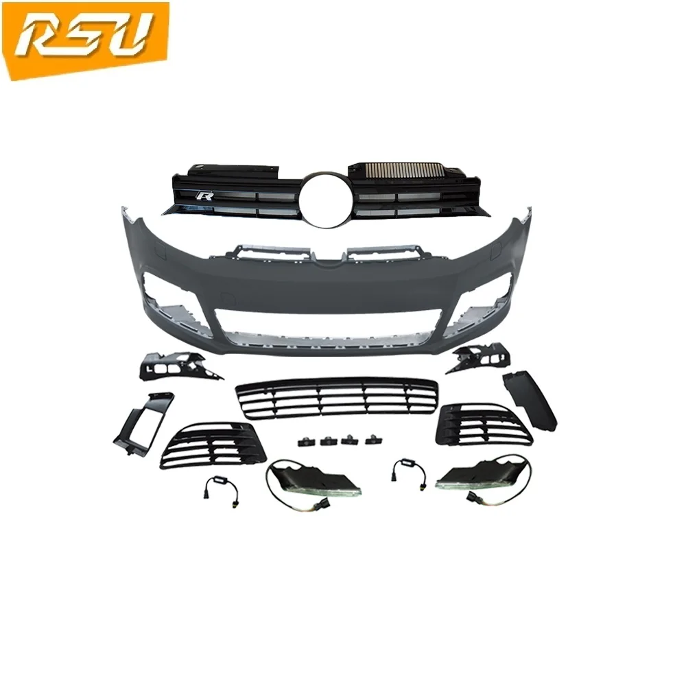 Front bumper BODY KIT for VW GOLF6 MK6 2009-2013/ GOLF 6 R20 2012-2013 with rear diffuser