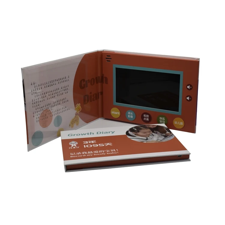 China Factory Cheap Price Custom 5 inch video Gift Greeting Cards 7 Inch Lcd Video Brochure