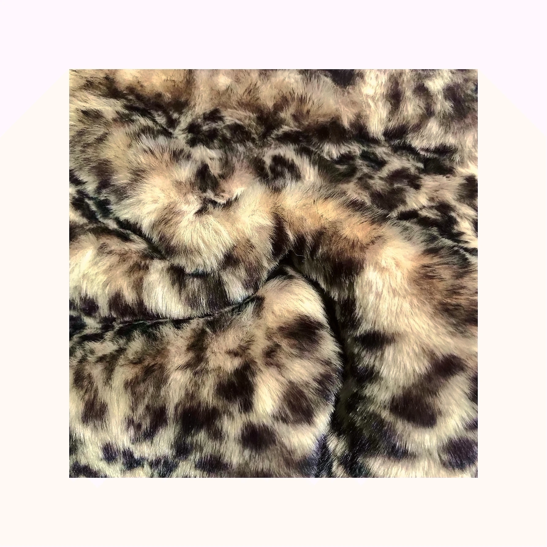 POLYESTER MADE SUPER SOFT SMOOTH LEOPARD FUR FABRIC