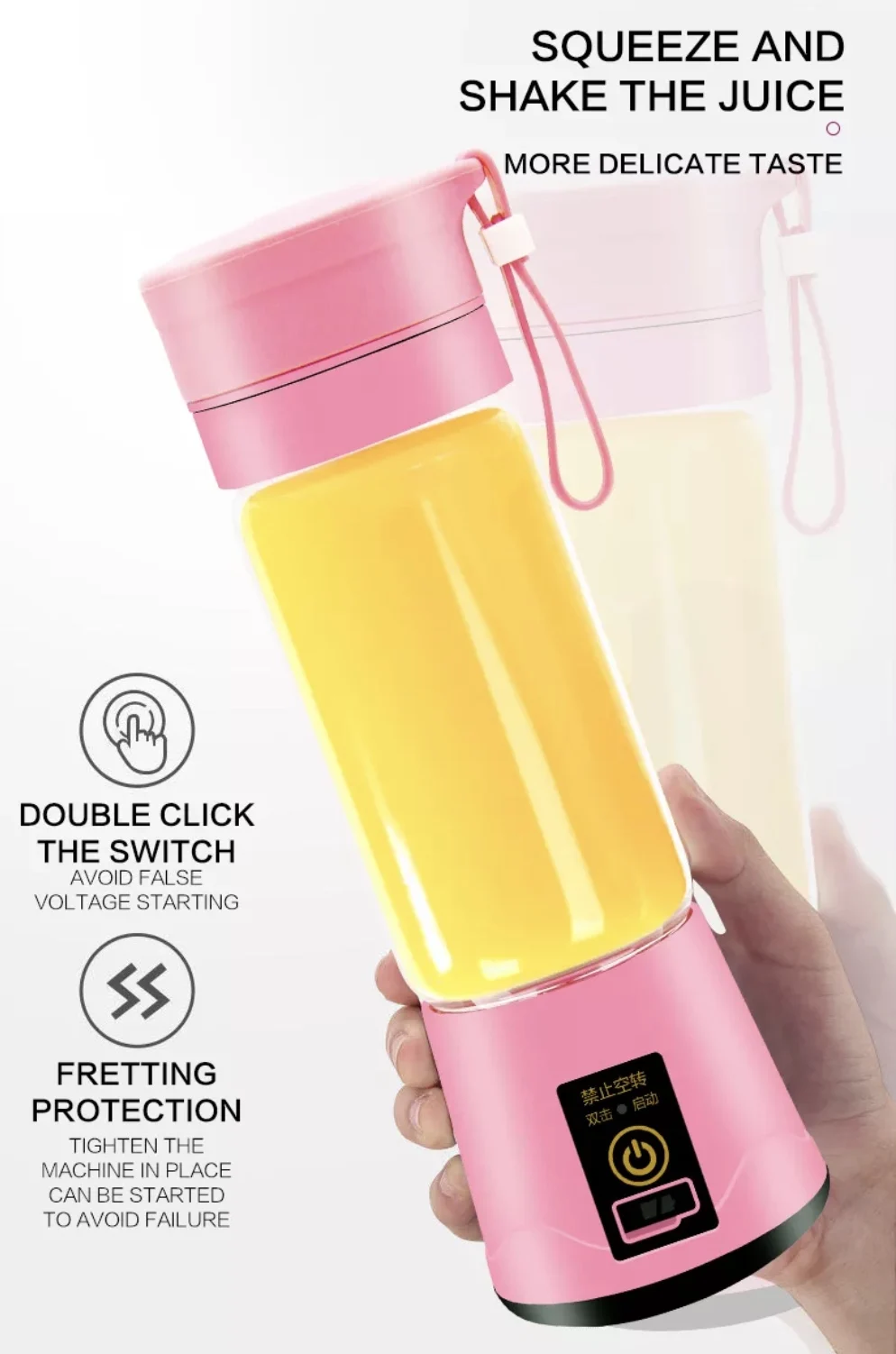 High Quality Electric Personal Use Mini Blender Home USB 6 Blades Juicer Cup Machine Rechargeable Fruit Juice Portable Blenders