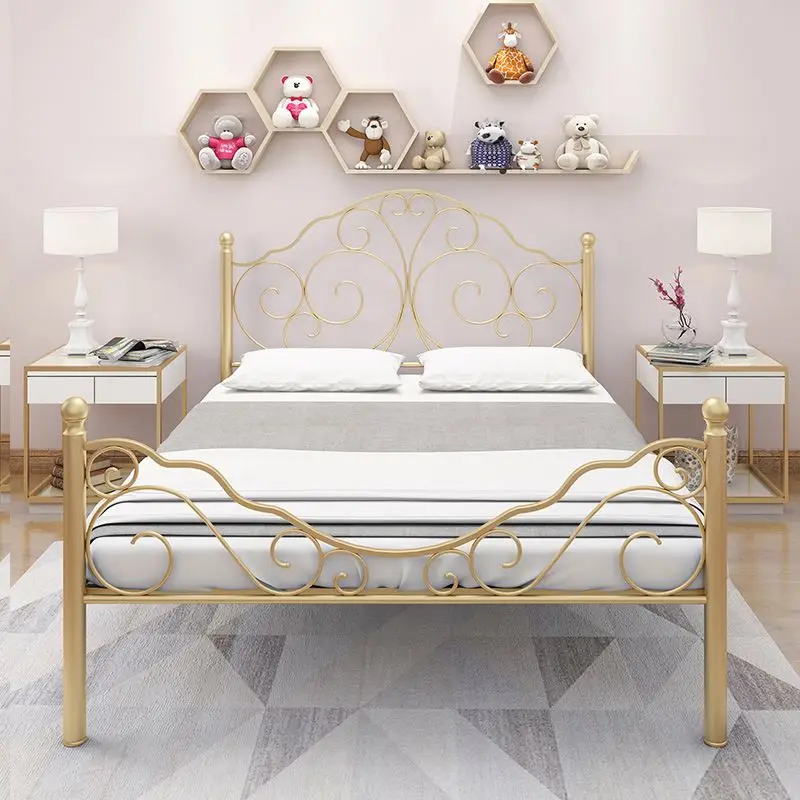 European Minimalist Fashion Wrought Iron Metal Bed Frame