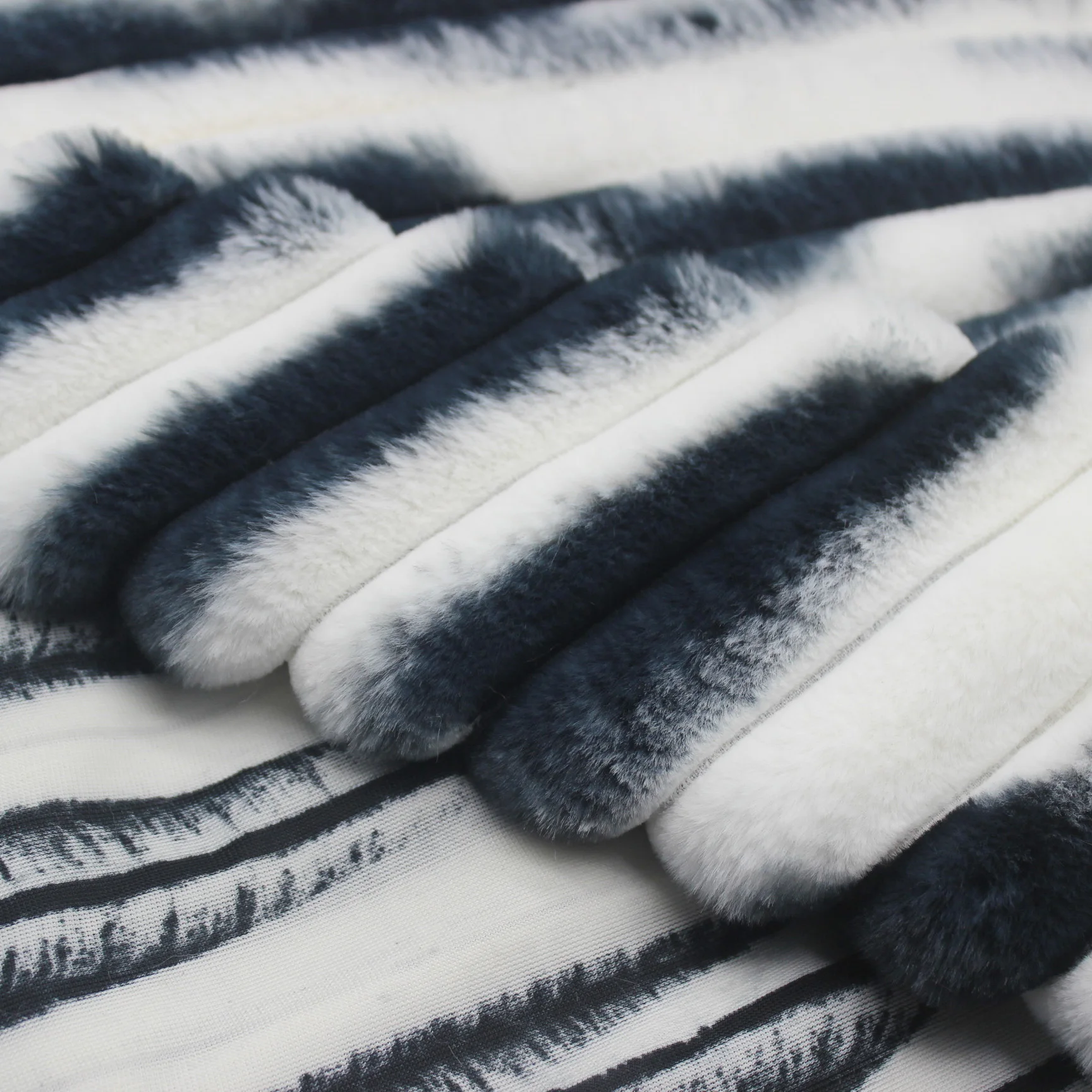 2023 Tie Dye Jacquard Factory Direct Supply manufacture custom color rabbit fur Fabric Home textile short pile faux fur fabric