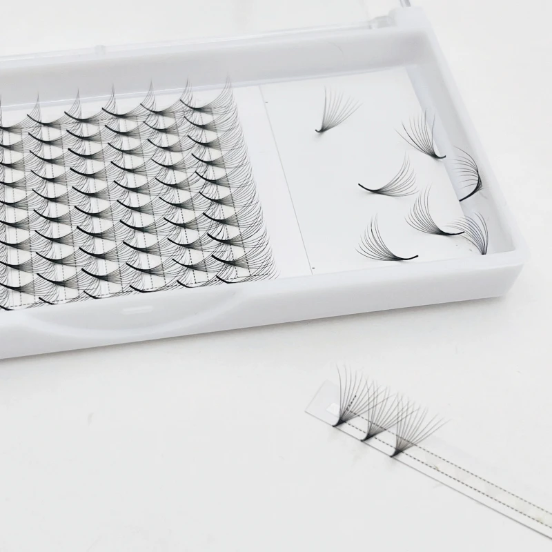 Dark Black Premade Volume Lash Extensions Russian Premade Volume Pre Made Fans Eyelash Extensions