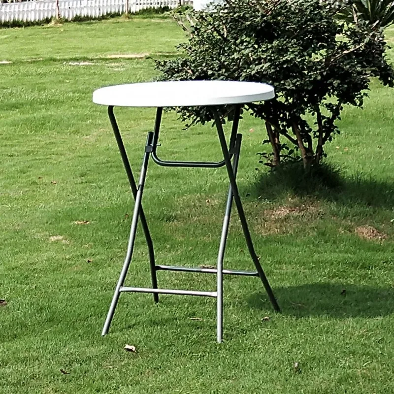 Cheap Outdoor Party bar  Folding Plastic White Round Cocktail Table