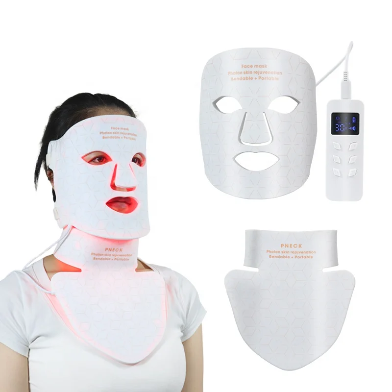 4 Colors Silicone Led Red Light Therapy Facial Face Mask 240pcs 460 590 630 850nm White Photon Therapy Infrared Lamp