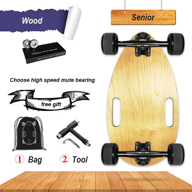 YINGPEI hot selling wooden color graphic surface mini skateboard
