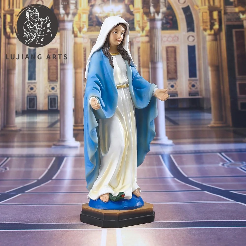 8inch Catholic Our Lady Of Grace Statue Resin Sculpture Decoration Our Lady Of Grace on Base Figurine Religious Gift