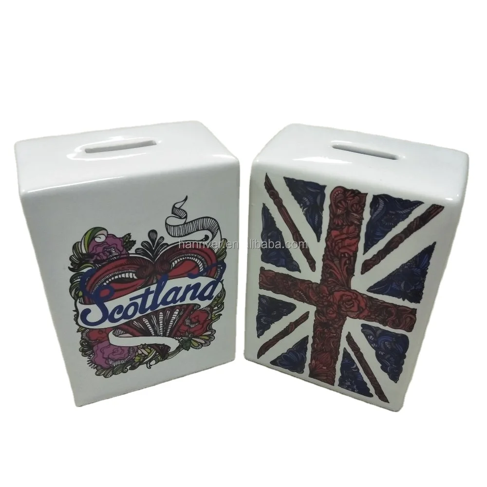 hot selling ceramics money saving box ceramic Piggy Bank