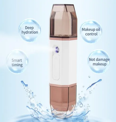 2023 Wholesale Rechargeable Mini Cool Device Face Steamer Machine Electric Nano Facial Mist Water Sprayer For Portable Handy