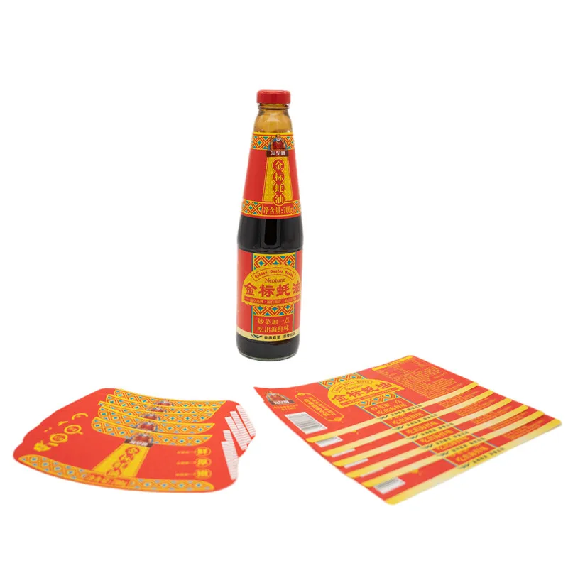 Ketchup Roll Adhesive Stickers Custom Printed Glass Plastic Kitchen Jar Label For Food  & Condiments sticker