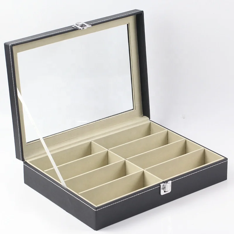2021 новейший логотип очки солнцезащитные очки чехол 8 Слот Лоток очки коробка для хранения линзы дисплей