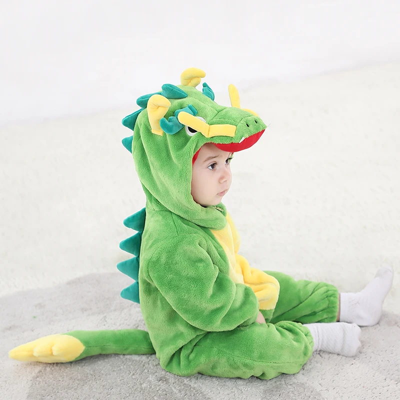 Winter Baby Carnival Cosplay Dinosaur Fox Romper Toddler Halloween Cartoon Jumpsuit