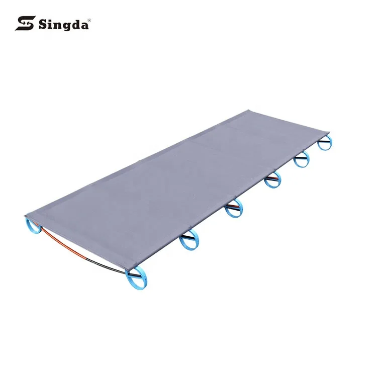Singda Aluminum Metal Outdoor Army Military Camping Hiking Folding Sleeping Cot Camp Bed For Adults