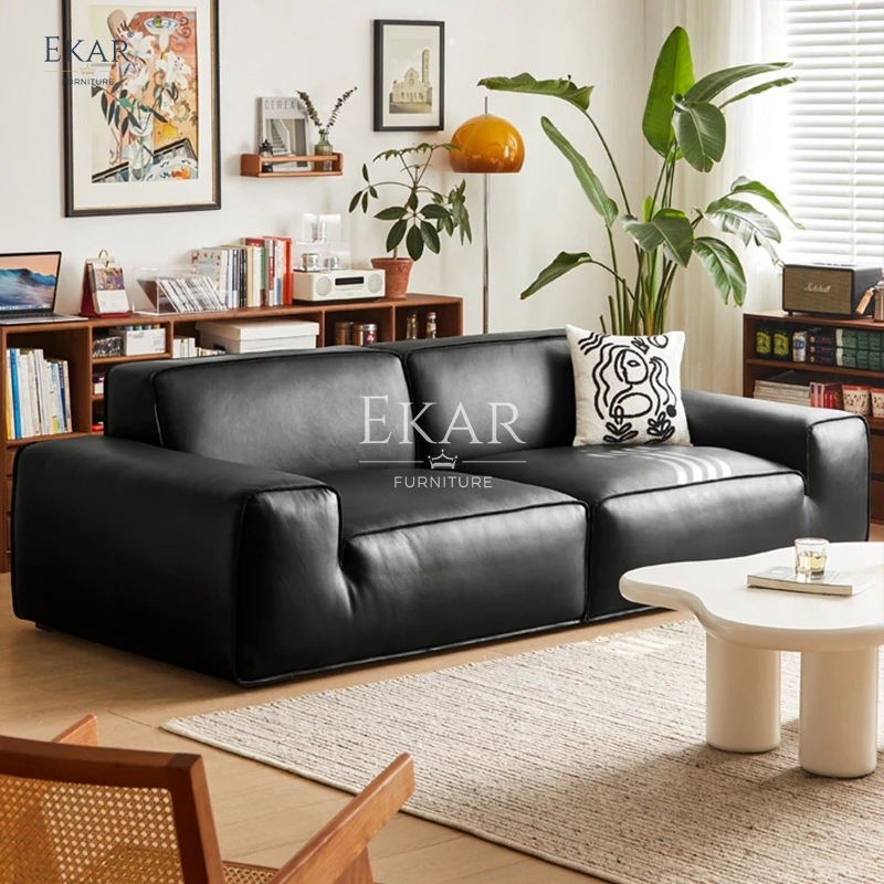 New Design Ekar Modern Nappa Leather Half Leather Sofa Living Room Furniture