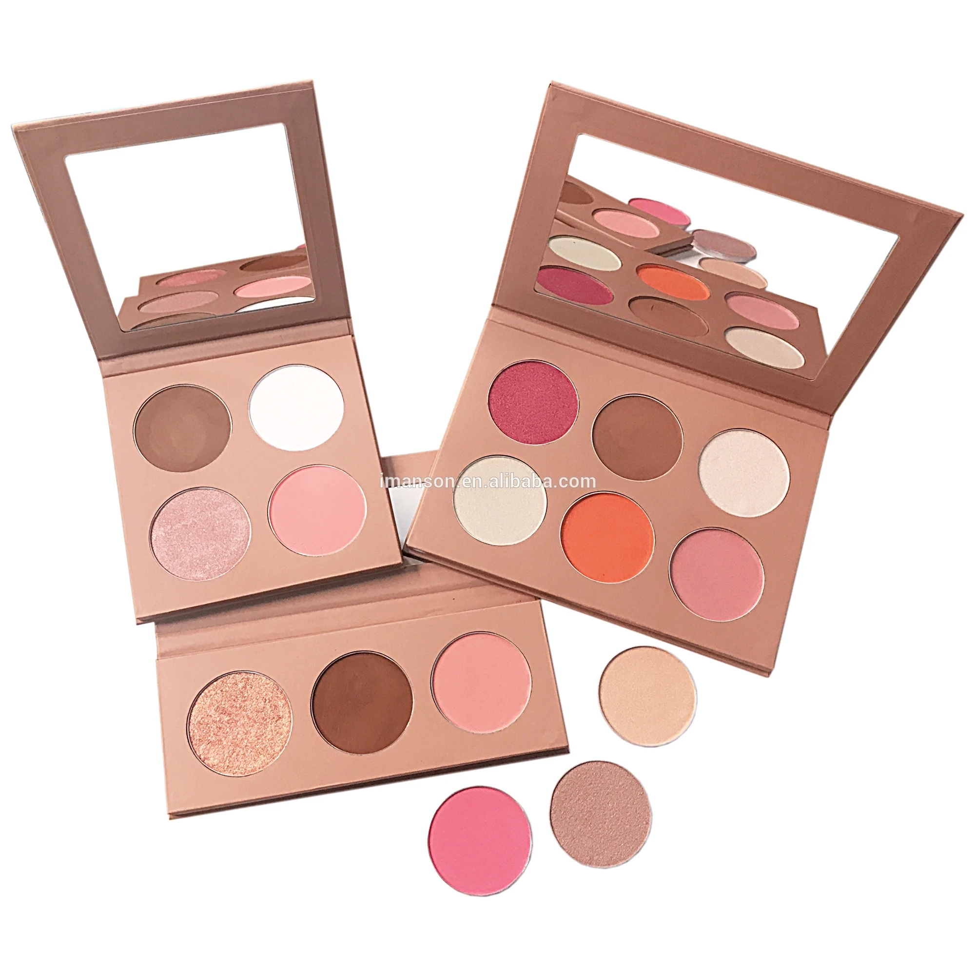 Веганских материалов для нанесения хайлайтера метка частного назначения hhighlighter 3/4/ 6 видов цветов OEM/ODM палитры Выделите Контур макияжа теней век