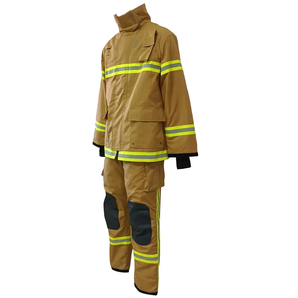 Firefighter uniform including jacket pants helmet gloves boots for fireman fireproof suit