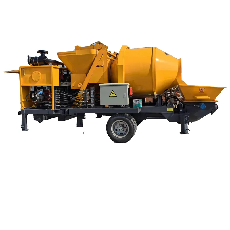 Diesel Concrete Mixer with Pump Machine Concrete Mixer Pump Trailer Concrete Pumps Machine