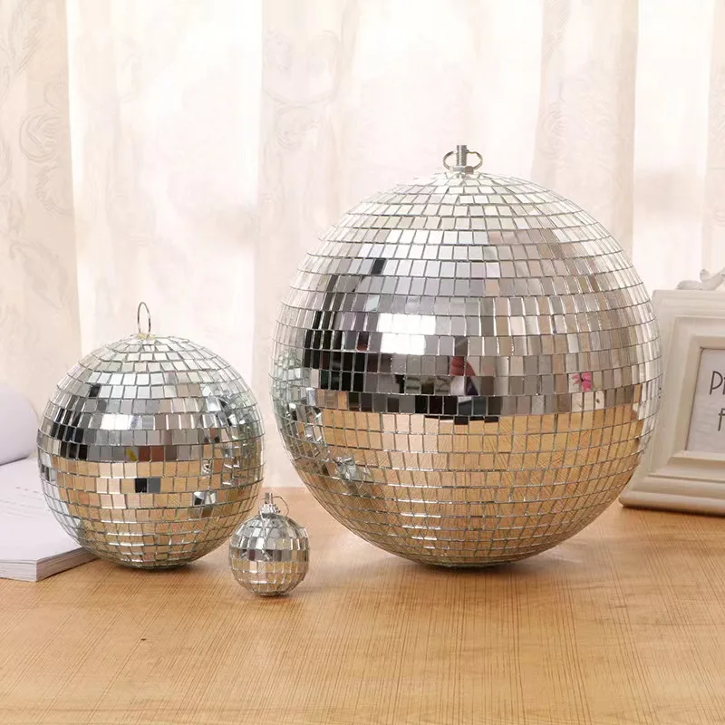 2cm-100cm Big Mirror Disco Ball Stage Light Rotating Glass Ball Ktv Bar Dj Lighting Reflection Colorful Mirror Ball