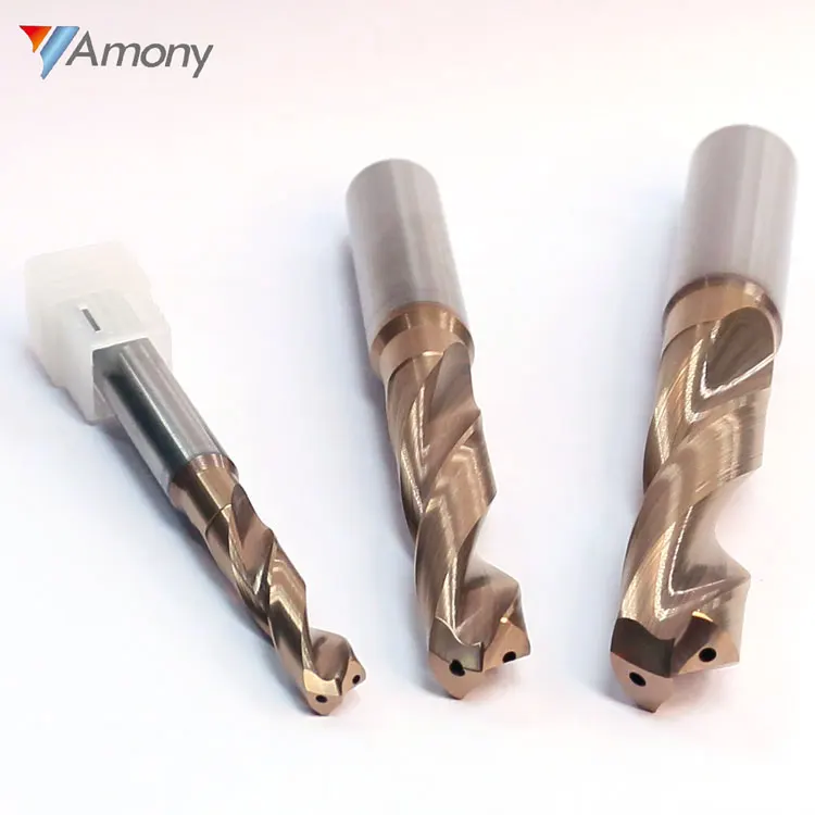 Solid Tungsten Carbide Twist Drill With Internal Coolant 3xD 3mm-4mm