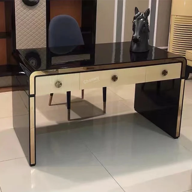 915 итальянский легкий роскошный современный простой стиль высококачественный компьютерный стол из массива дерева для домашнего