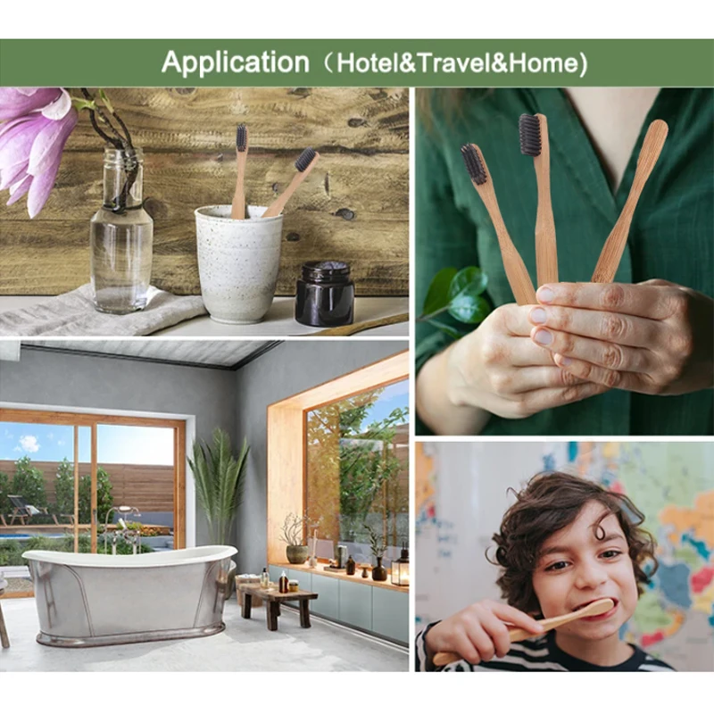 Original Ecological Eco Friendly Fancy Wholesale Custom Logo Wood Bamboo Toothbrush