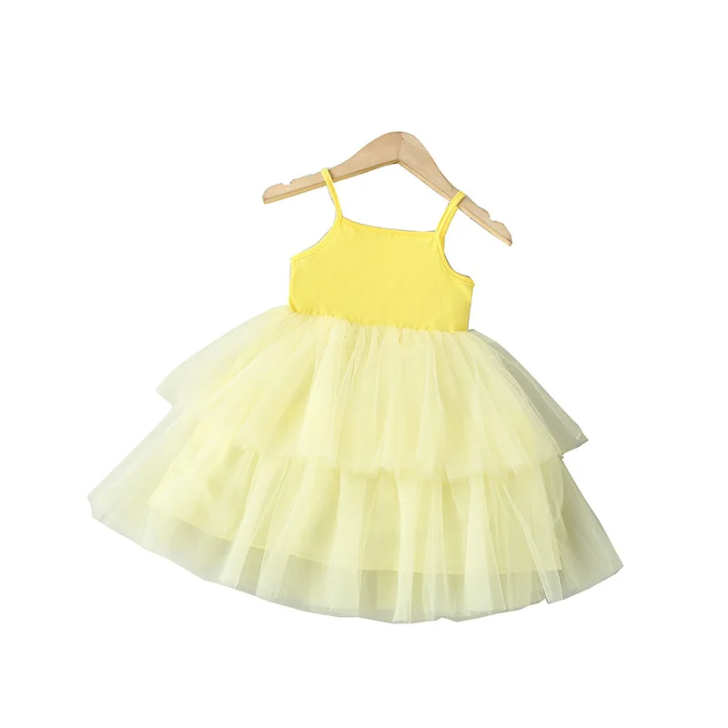 2022 high quality new design children party dress with ruffles tulle