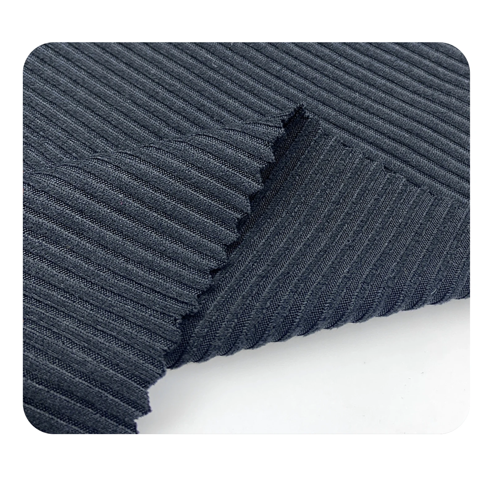 High quality ribbed 92/8 polyester spandex 160gsm knit 4*3 soft brushed rib fabric for loungewear tops