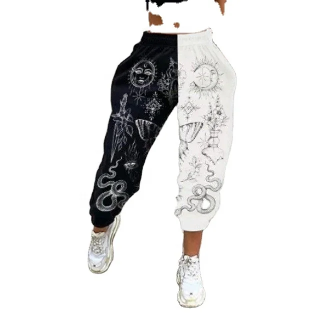 Осень 2021 женские туфли на каждый день с цветочным принтом букет стопы на шнуровке Спортивные Повседневные женские брюки и штаны