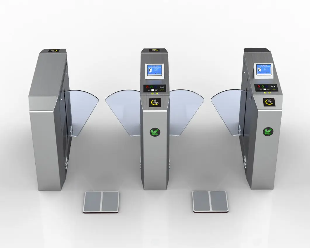 Access control ESD turnstile flap barrier gate with RFID card reader