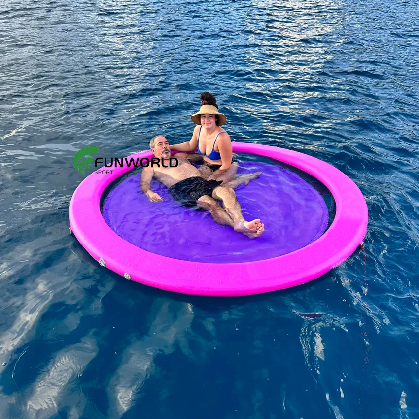 New Design Inflatable Sea Floating Lightweight Sunchill Pad Inflatable Water Hammock With Mesh