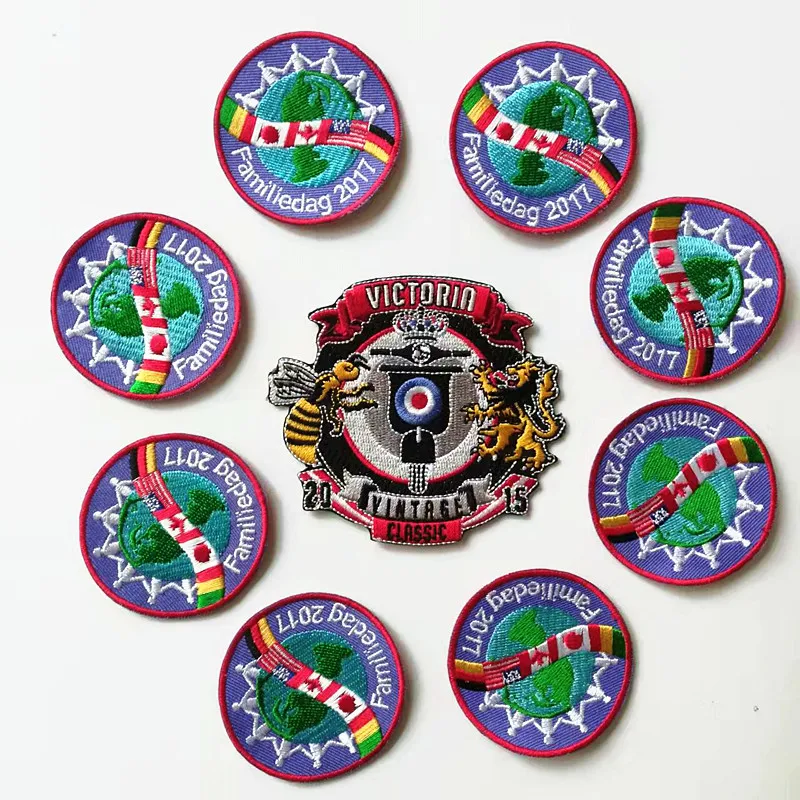 Embroidery Sticker Custom Football Soccer Club Logo Embroidered Applique Stitch Patches For Sports Clothes