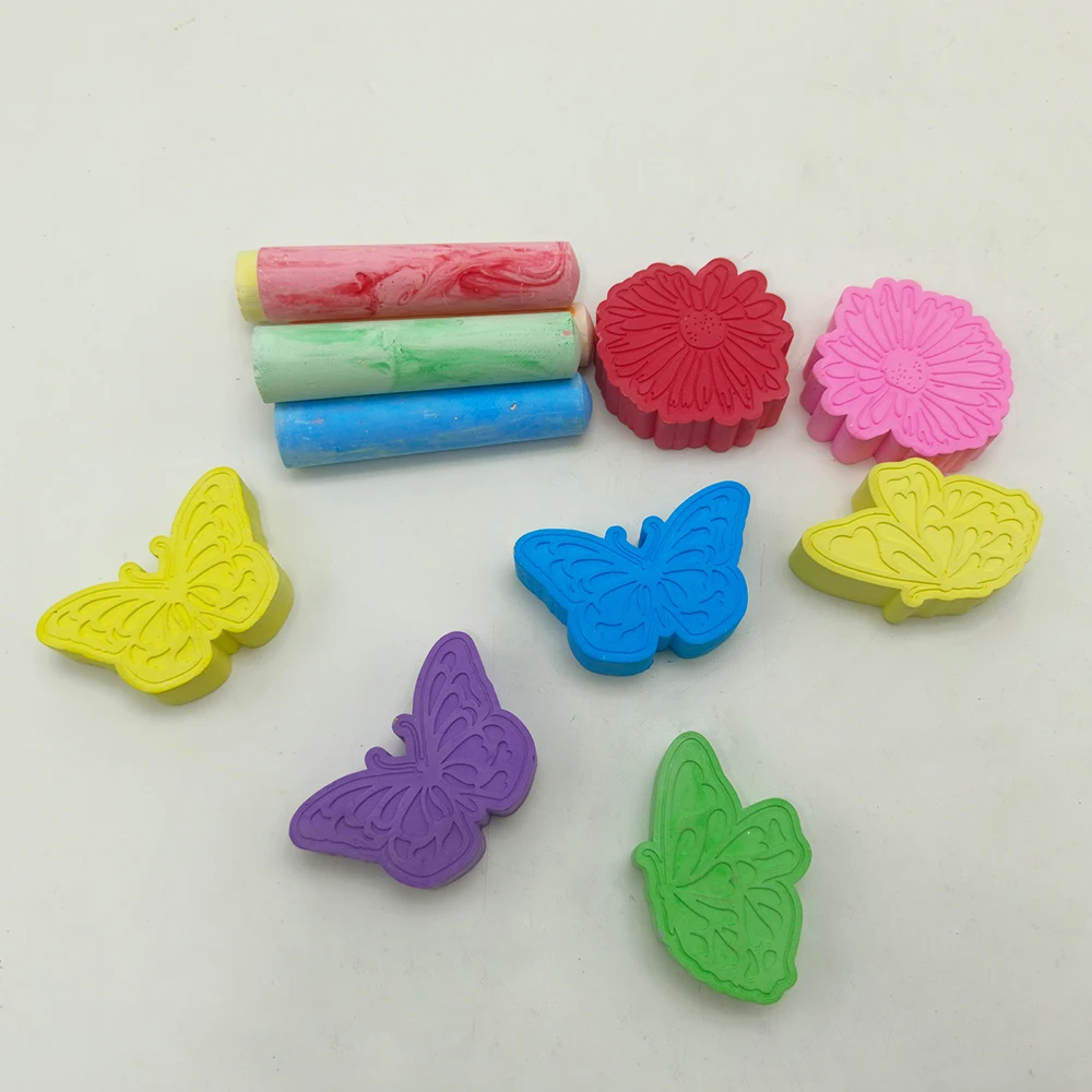 Brand new design Outdoor Non Toxic Butterfly Shaped sidewalk chalk children schooling toy