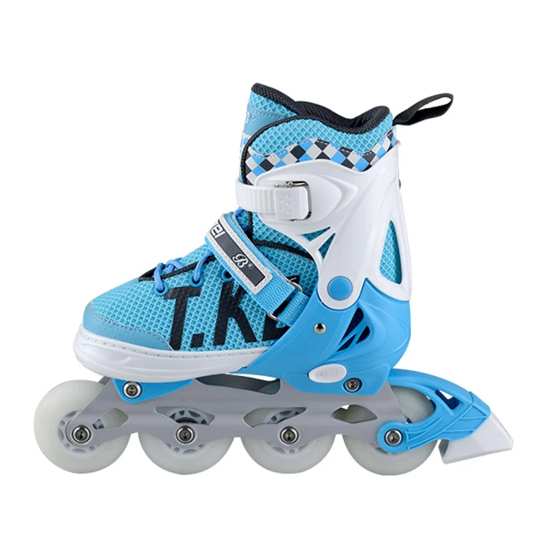 Hot for Sale Adjustable Cheap 4 Flashing PU Wheels Roller Safe Brake for Beginners Kids Adults Inline Skates Shoes