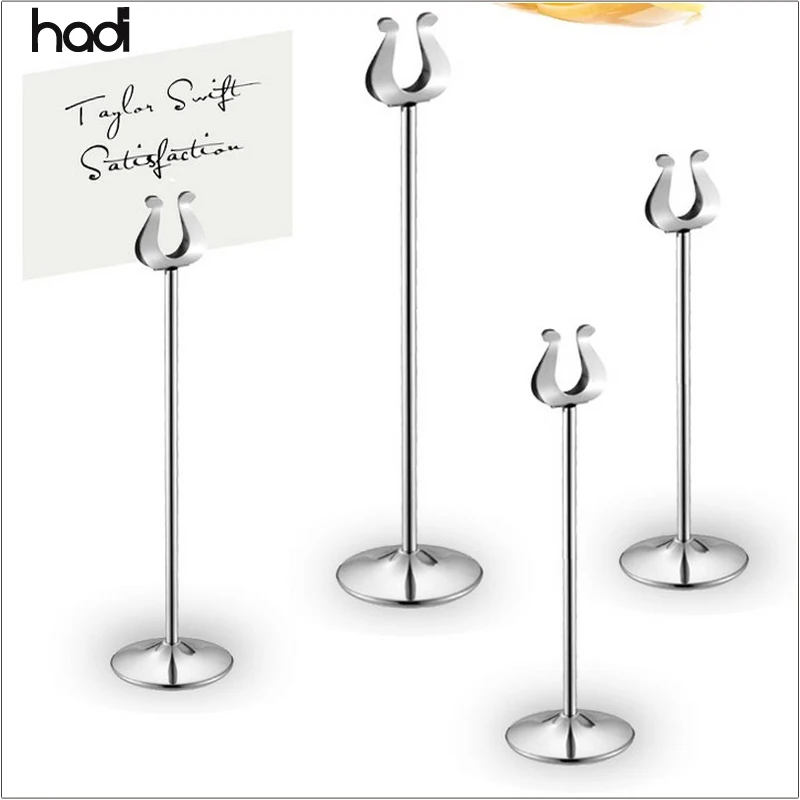 High Quality Modern Gold U-Shaped Stainless Steel Card Buffet Tag Holder for Wedding Parties and Hotel Table Number Stands Sale