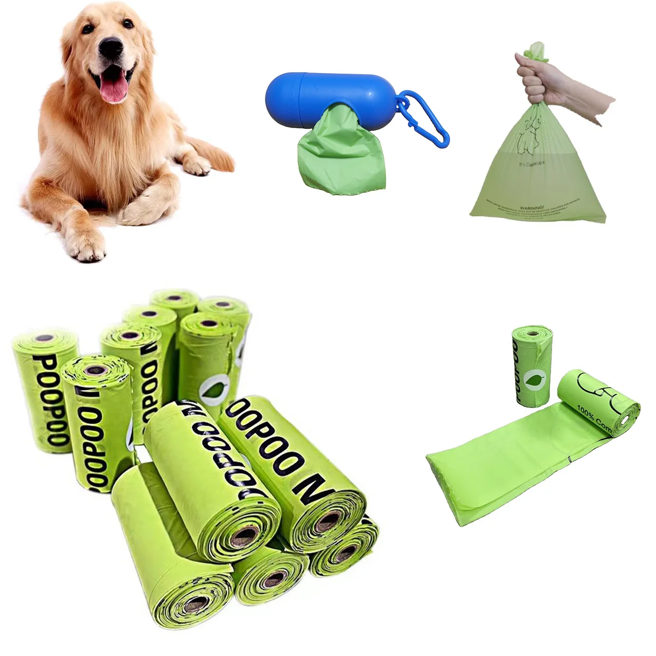 Manufacturer wholesale  biodegradable custom logo printed dog poop bags pet waste bags