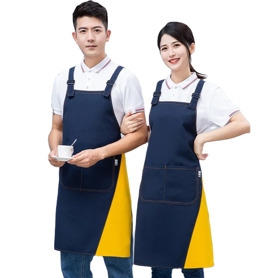 Kitchen adjustable canvas waterproof apron waiters uniform with custom mexican aprons for women