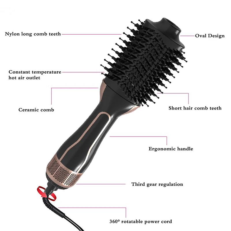 
Proper Price 240V Hot Air Factory Supply Straight 1000W Comb Electric Hair Straightening Brush 