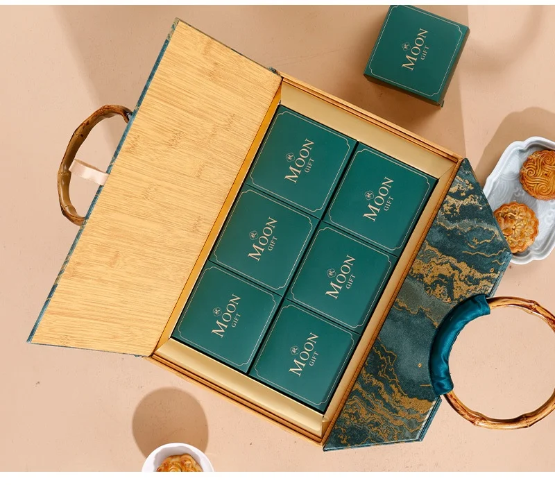 In Stock Low Moq Chinese Style Classic Vintage Gift Box Luxury Gift Boxes 6 12 Pack Mooncake Wooden Box