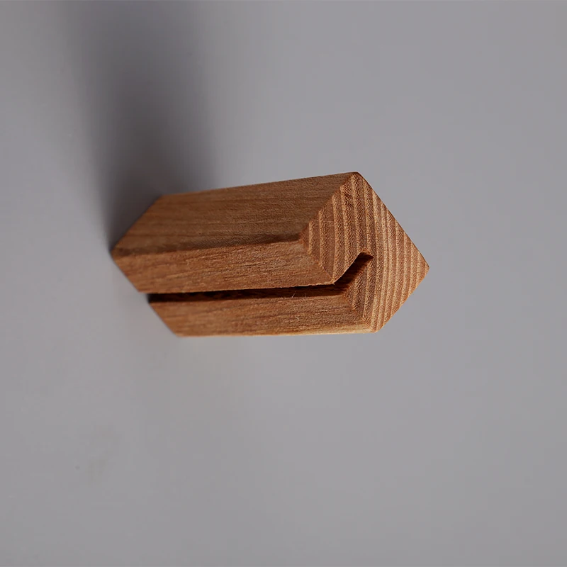 Custom cheaper photo card wood holder stand rectangle design display wooden card holder