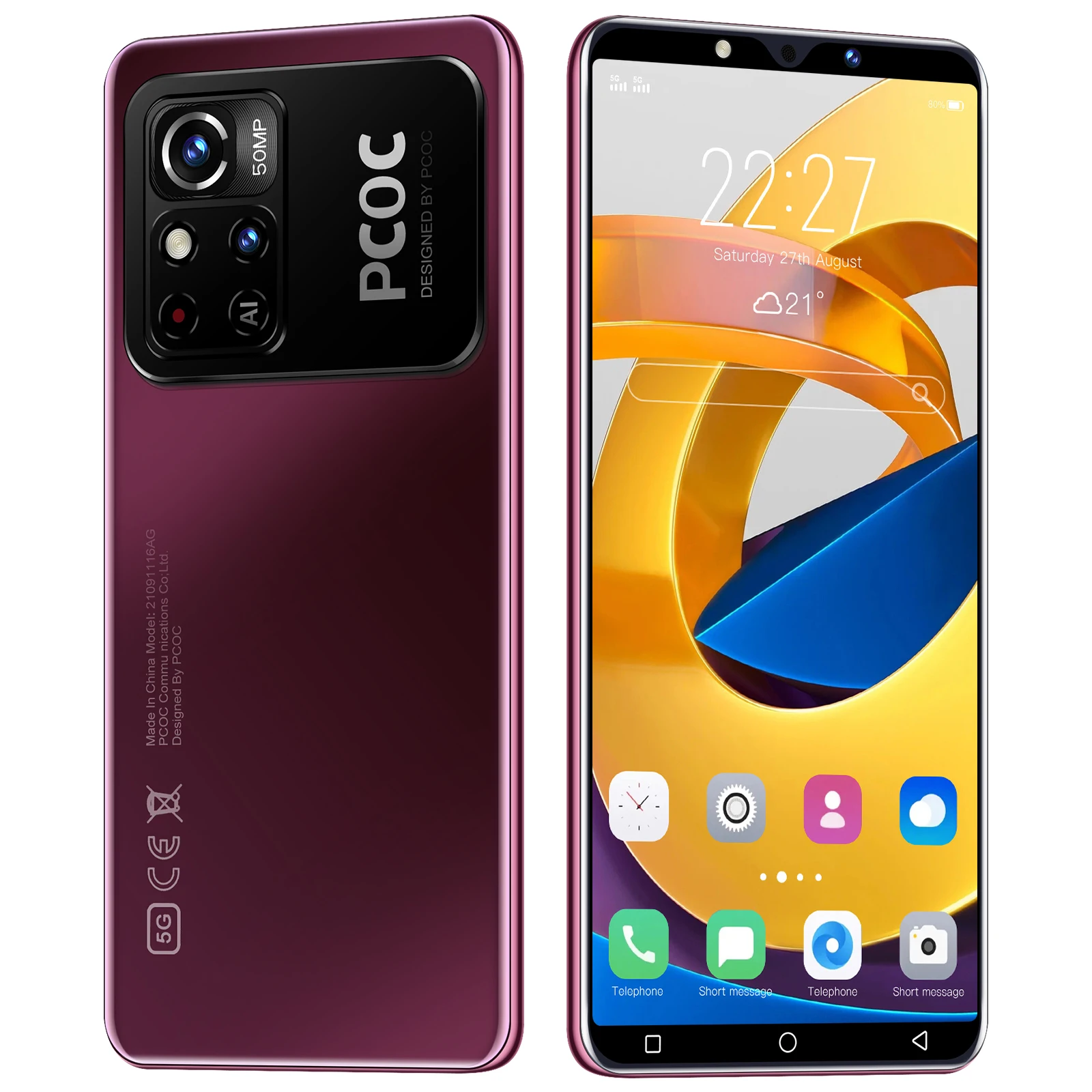 Cracked high FormToppest Version 4800mAh M4 PRO 5G  5.5 inch smart display smart phone 12+1T