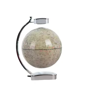 Factory 4 Inch plastic World Globe magnetic levitating globe with led light For Gift
