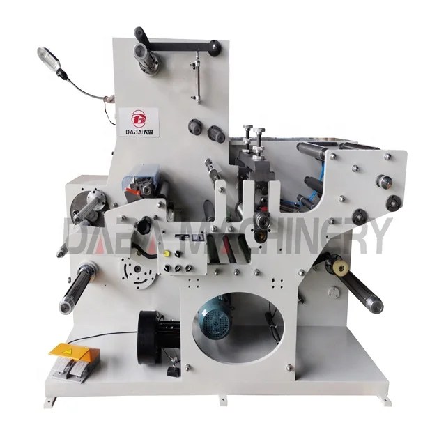 China daba rotary 320 450 blank label adhesive label sticker cylinder die cutting press machine