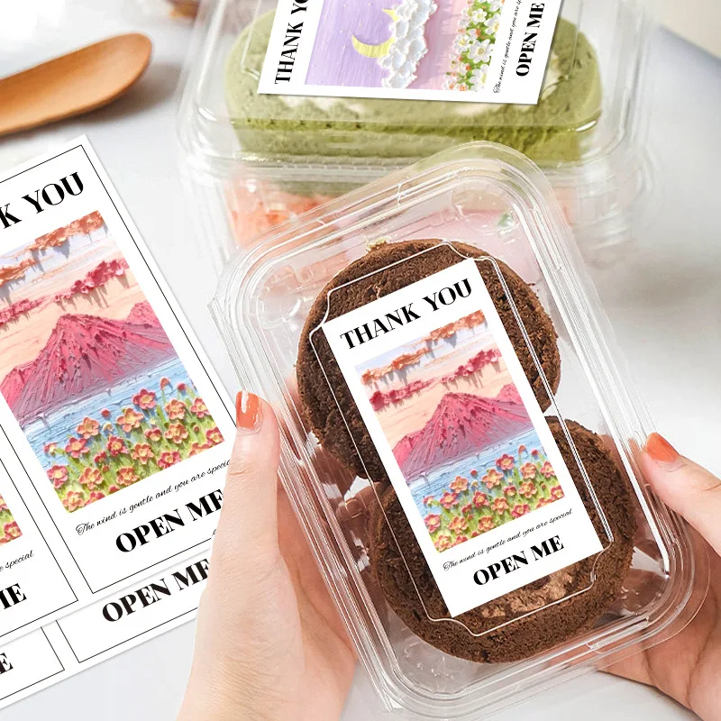 Custom printed logo high quality square sealing waterproof pvc label sticker for food packaging boxes