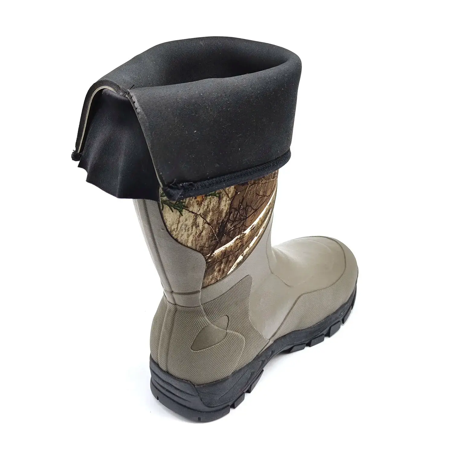 Rubber Hunting Boots Waterproof Insulated Camo Warm Rubber Boots with 7mm Neoprene Durable Outdoor Hunting Calf Boots