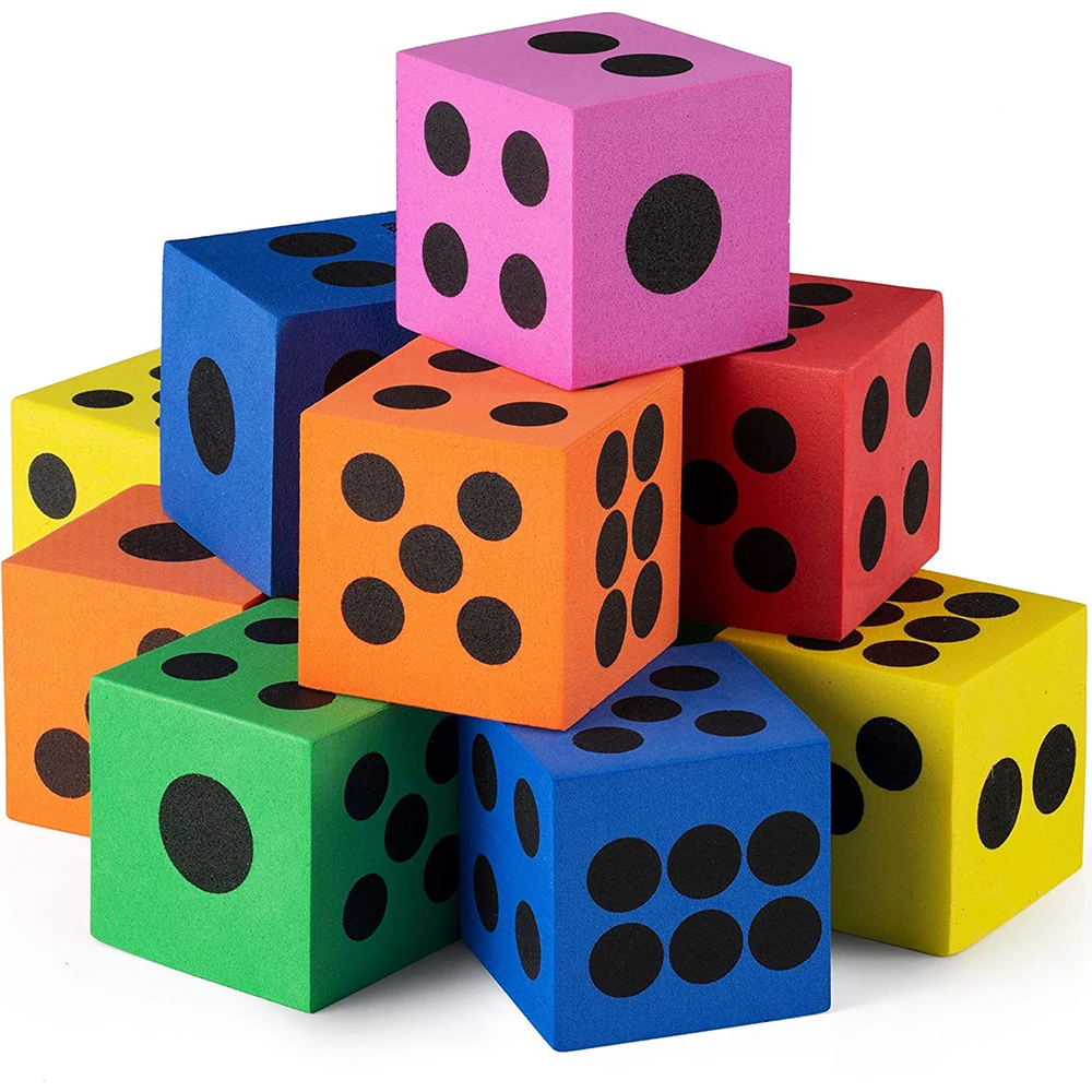 Customized Size Manufactory Colorful Exercise Fitness Soft Foam Cube Dice